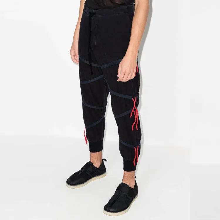 GREG LAUREN Knitted Sweatpants Men Black-1