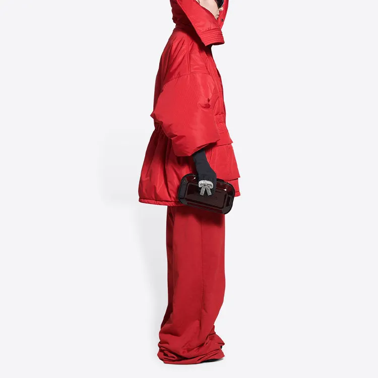 Balenciaga Women'ss Cb Oversize Fit Parka Red-4