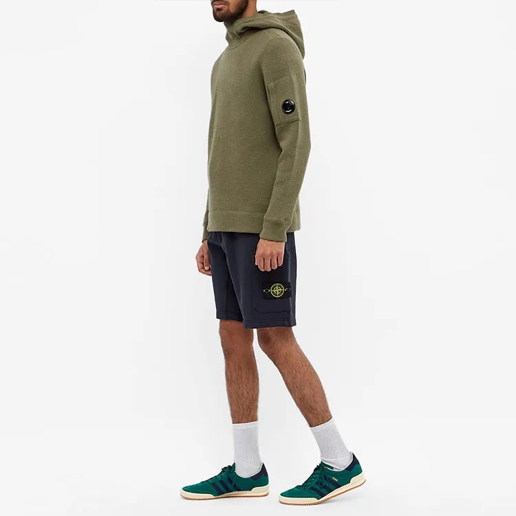 STONE ISLAND 64651 Cotton Fleece Garment Dyed Shorts-3