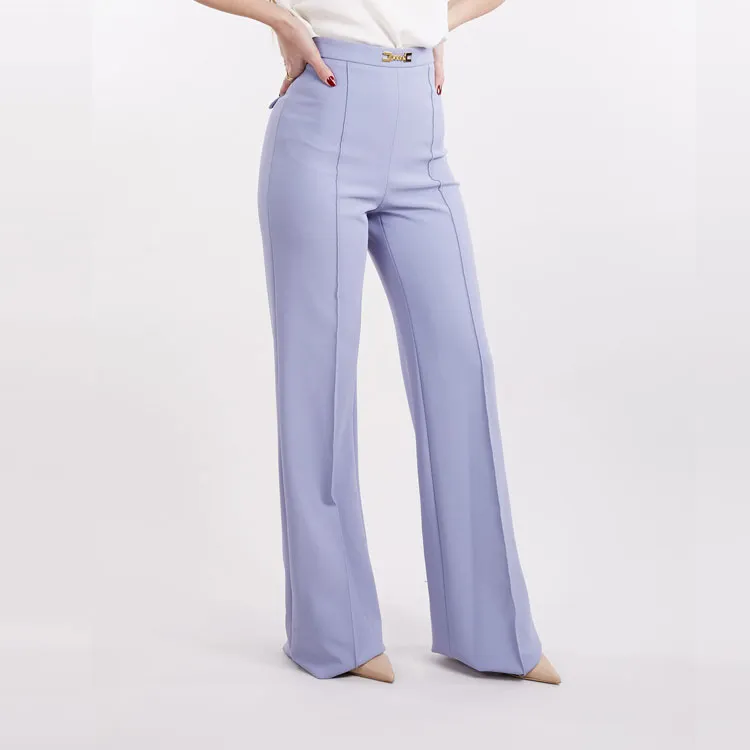 Elisabetta Franchi SS22 Casual Pants Women's Purple-3