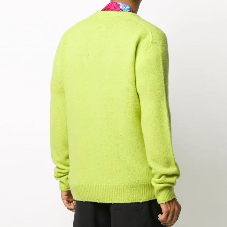 VERSACE Cashmere Sweaters Unisex Yellow-2