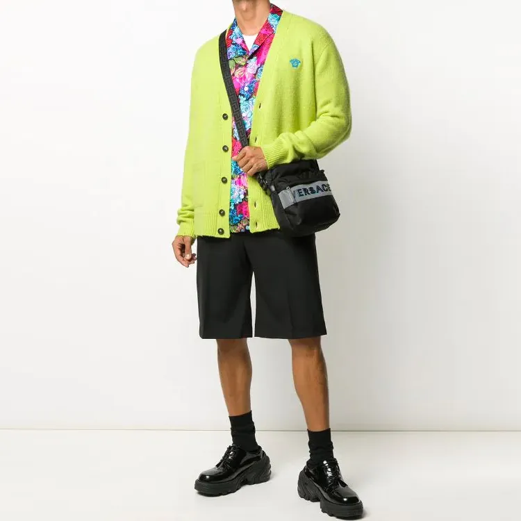VERSACE Cashmere Sweaters Unisex Yellow-1