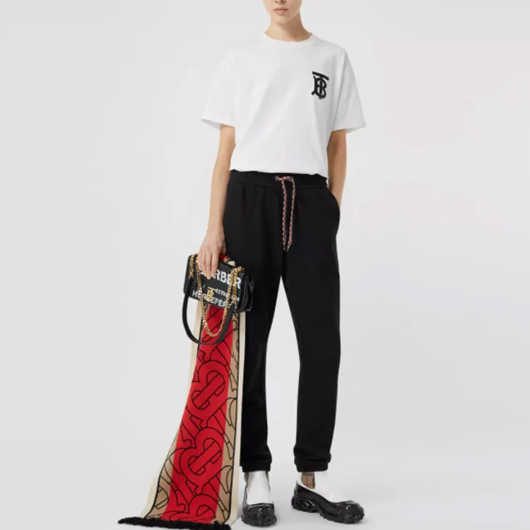 Burberry Drop Shoulder Sleeve T Shirt Women's White 80174731-3