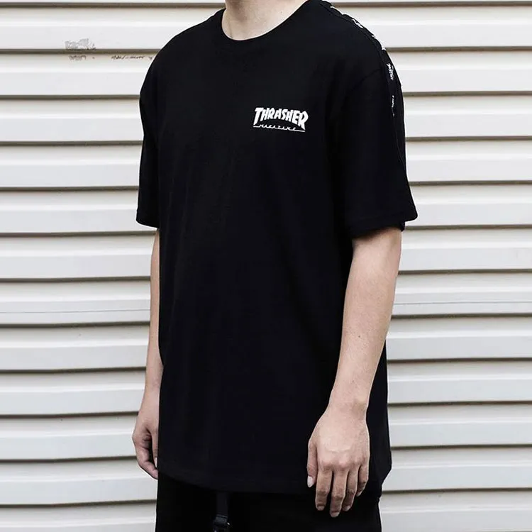 Thrasher Crew Neck Loose Fit Other Short-Sleeved T-Shirt Japan Version Unisex Black-1