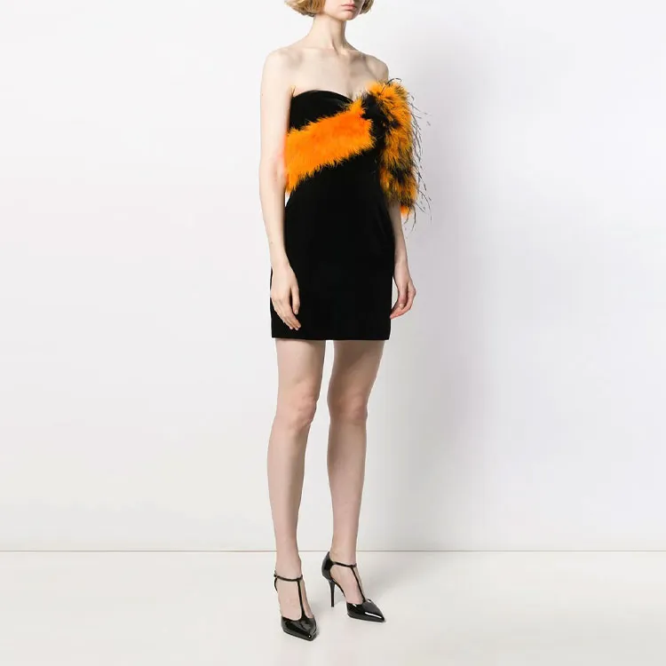 SAINT LAURENT Sleeveless Dresses Women's Black-3