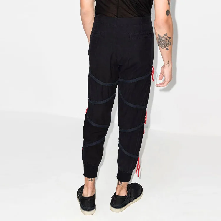 GREG LAUREN Knitted Sweatpants Men Black-3