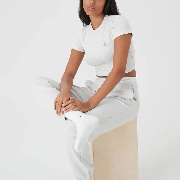 Calvin Klein X KITH Knitted Sweatpants Women's Light Gray-3