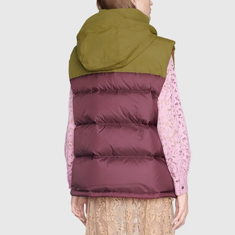 GUCCI X The North Face Padded Vest Bordeaux/Green-4