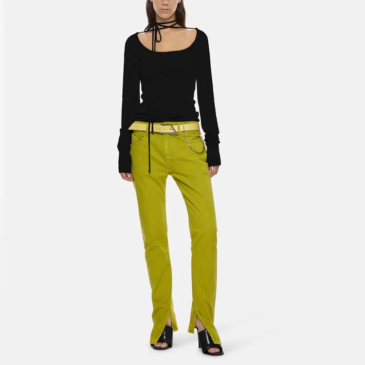 The Attico Tie Neck Knit Top-1