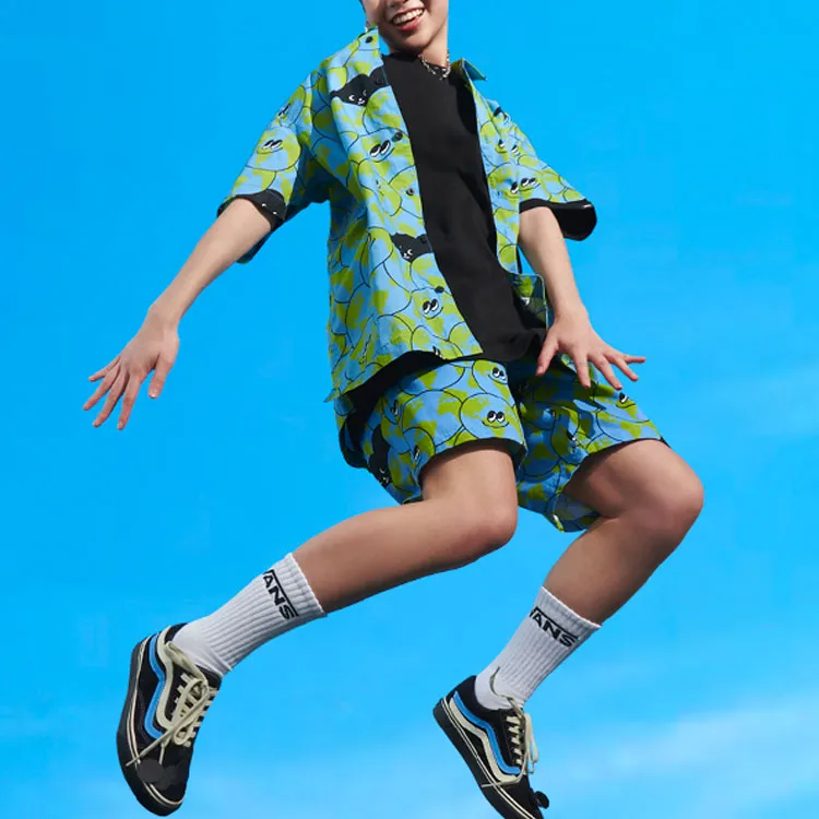 Tyakasha X Vans Casual Shorts Men Ocean Green-2