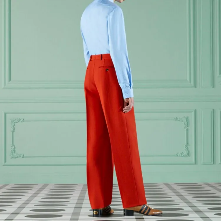 GUCCI Casual Pants Men Dark Orange-4