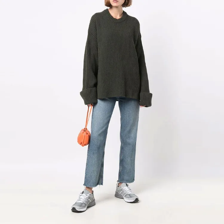 GANNI FW21 Loose Fit Sweater Women's Green-1