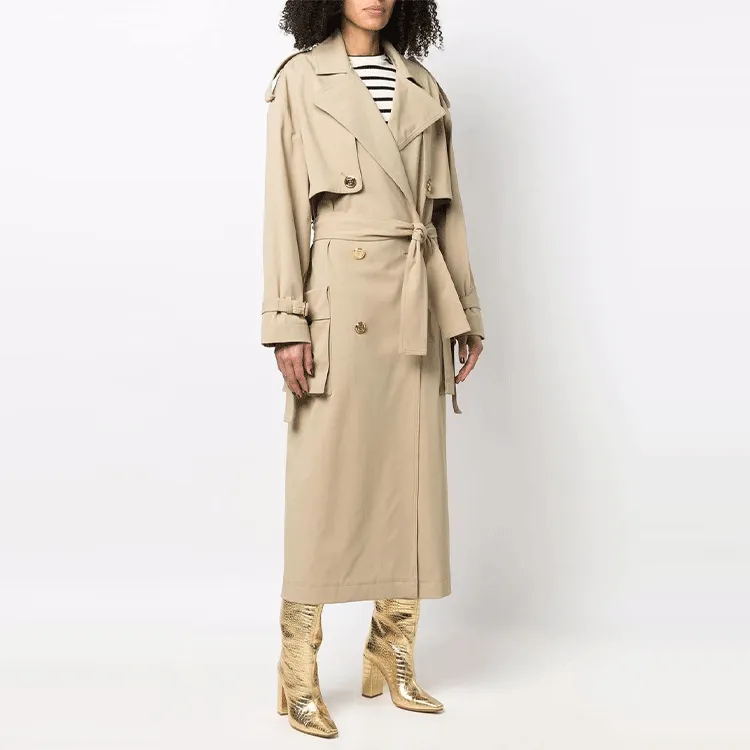 BALMAIN Trench Coats Women's Beige-3