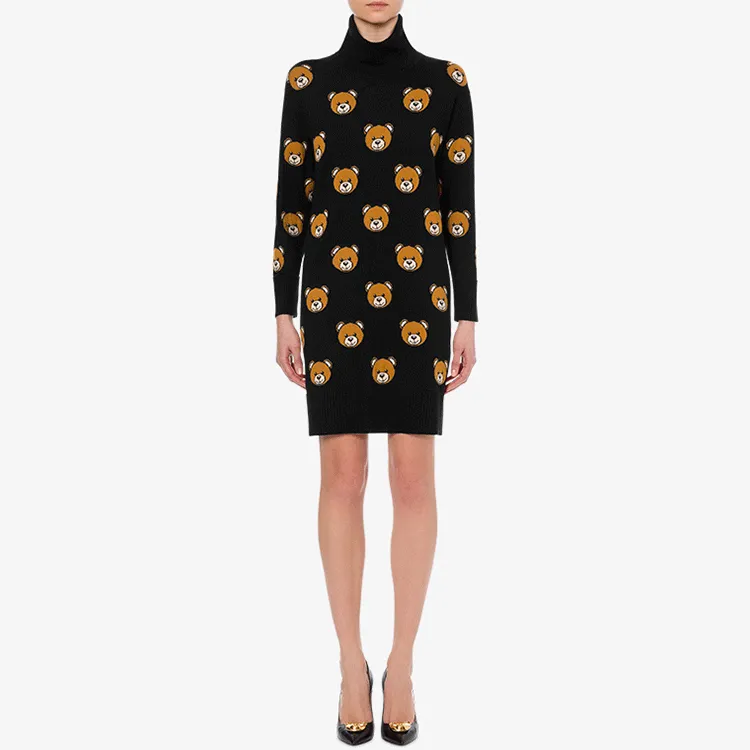 MOSCHINO Long-Sleeved Dresses Women's Black-1