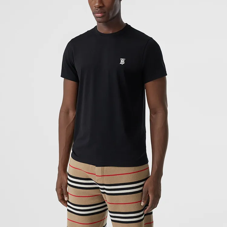 Burberry Logo Embroidered T shirt-5