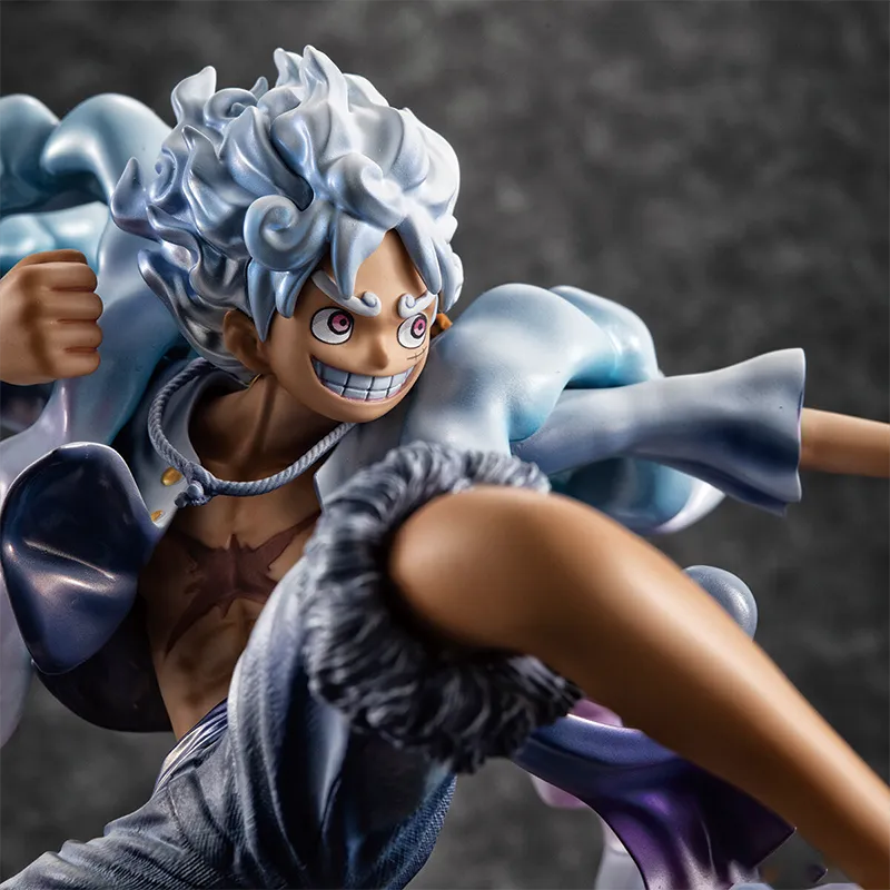 MegaHouse One Piece Monkey D. Luffy Five Speed POP MAX Mythical Beast Type Nika Form Scale Figures 23cm-4