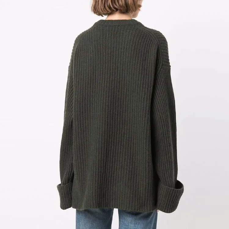 GANNI FW21 Loose Fit Sweater Women's Green-3