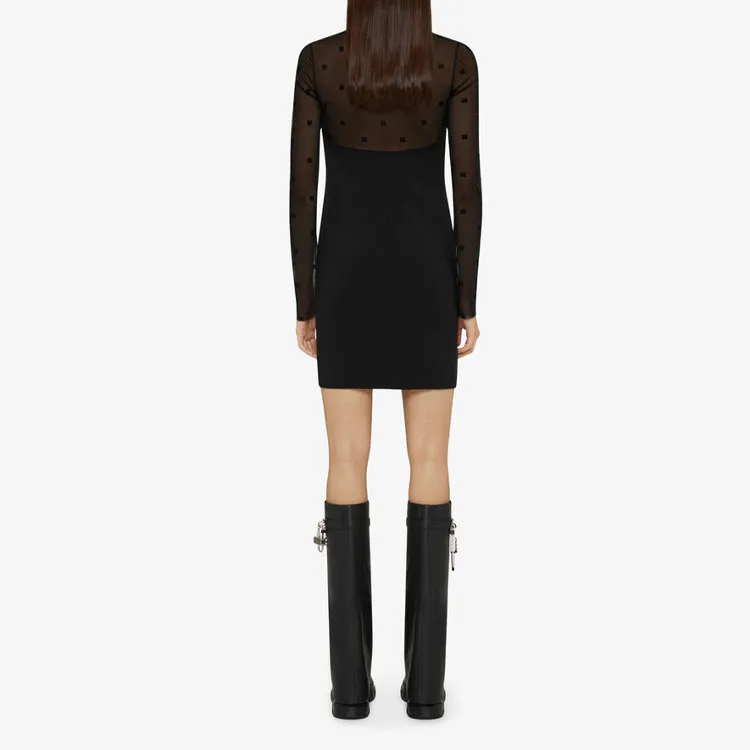 Givenchy Semi Sheer Mini Dress 'Black'-2