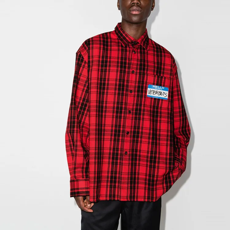 Vetements My Name Is Vetements Flannel Shirt-3