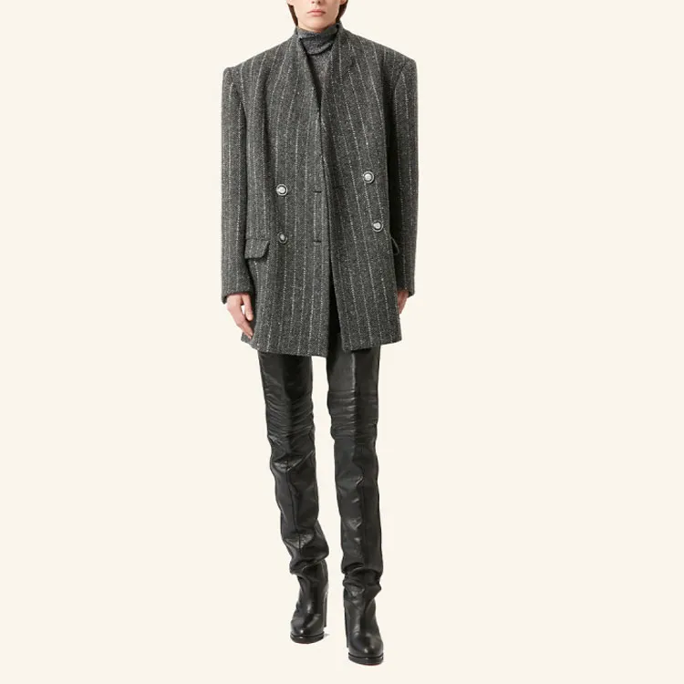 ISABEL MARANT Cropped Coats Women's Gray-1