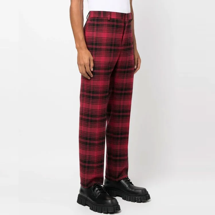 Valentino Casual Pants Men Black Red-3