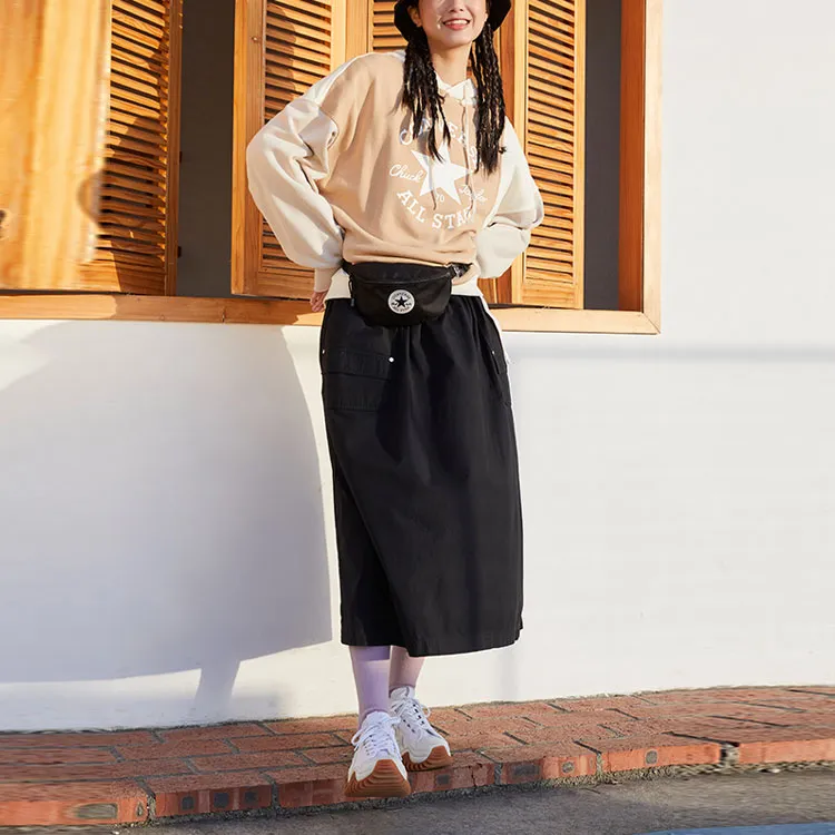 Converse Casual Long Skirts Women's Black-2