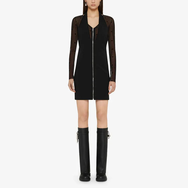 Givenchy Semi Sheer Mini Dress 'Black'-1