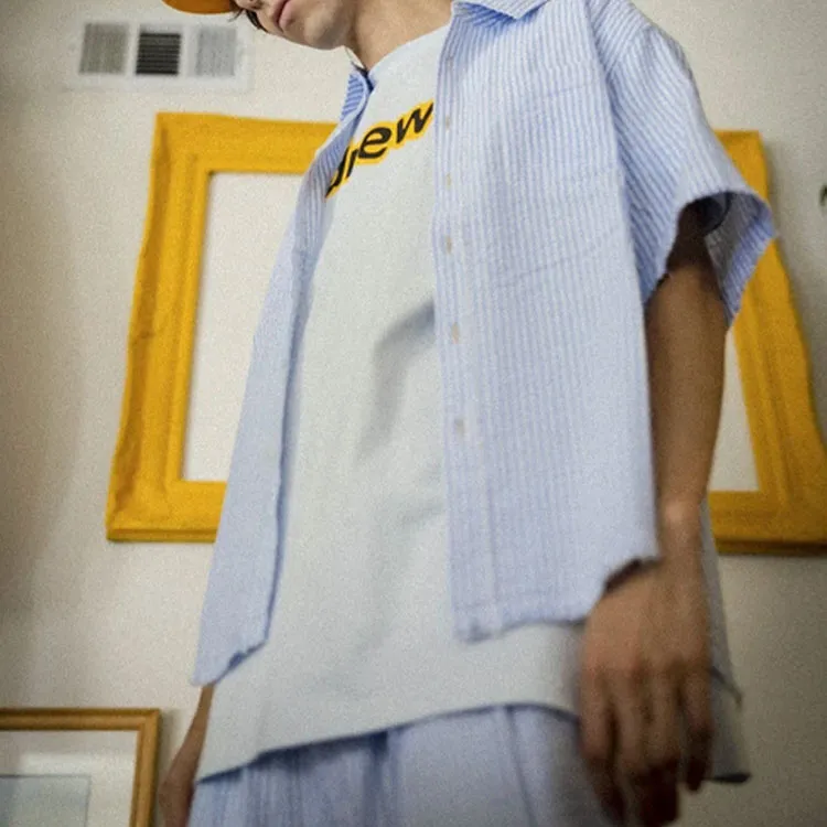 Drew House Seersucker Ss Shirt-9