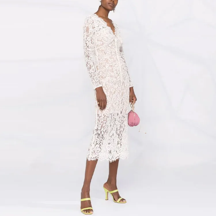 Self-portrait Long-Sleeved Dresses Women's White-3