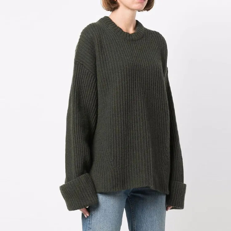 GANNI FW21 Loose Fit Sweater Women's Green-2