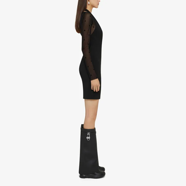 Givenchy Semi Sheer Mini Dress 'Black'-3