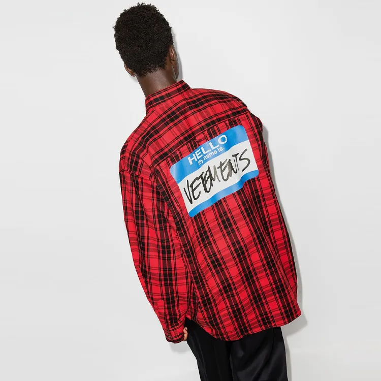 Vetements My Name Is Vetements Flannel Shirt-2