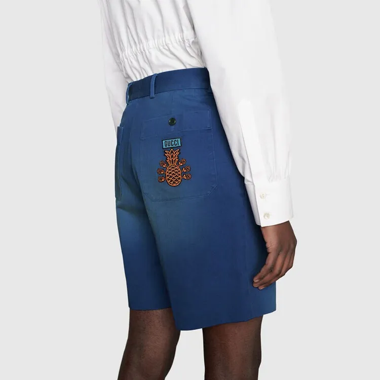 GUCCI Pineapple Embroidered Shorts-4