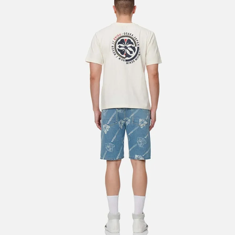 EVISU SS22 Shorts Men's Denim Blue-3