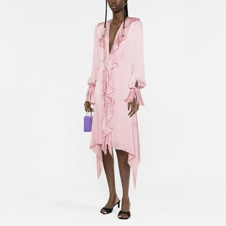 Blumarine Long-Sleeved Dresses Women's Pink-1