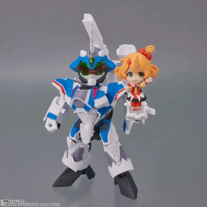 BANDAI Macross Freya TINY SESSION VF-31J Stormy Set 10cm Hobby Model-1