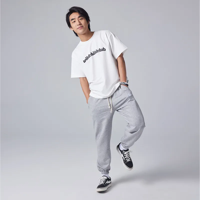 Wild Child Club Casual Pants Unisex Gray Black-2