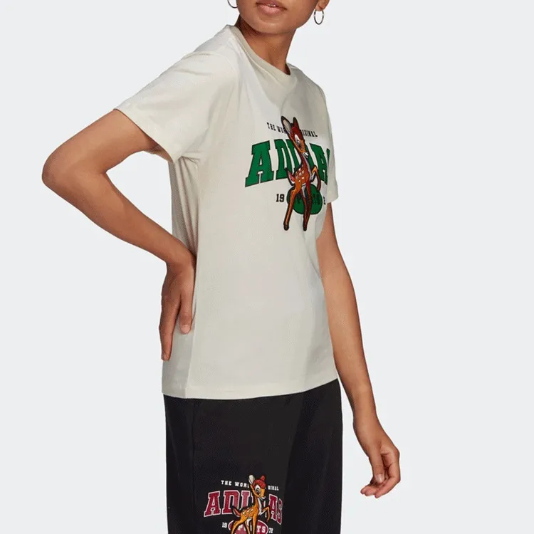 Adidas Originals x Disney X , Set in Sleeve T Shirt Women's White-2