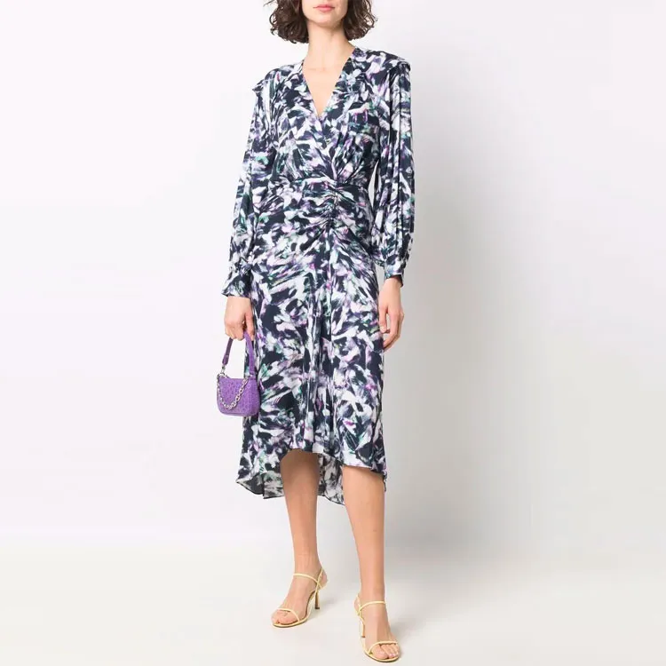 IRO NIGHT Long Sleeved Dresses Women's Blue-1