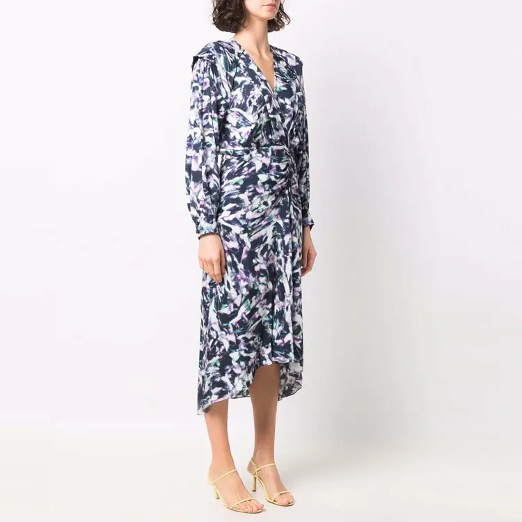 IRO NIGHT Long Sleeved Dresses Women's Blue-3
