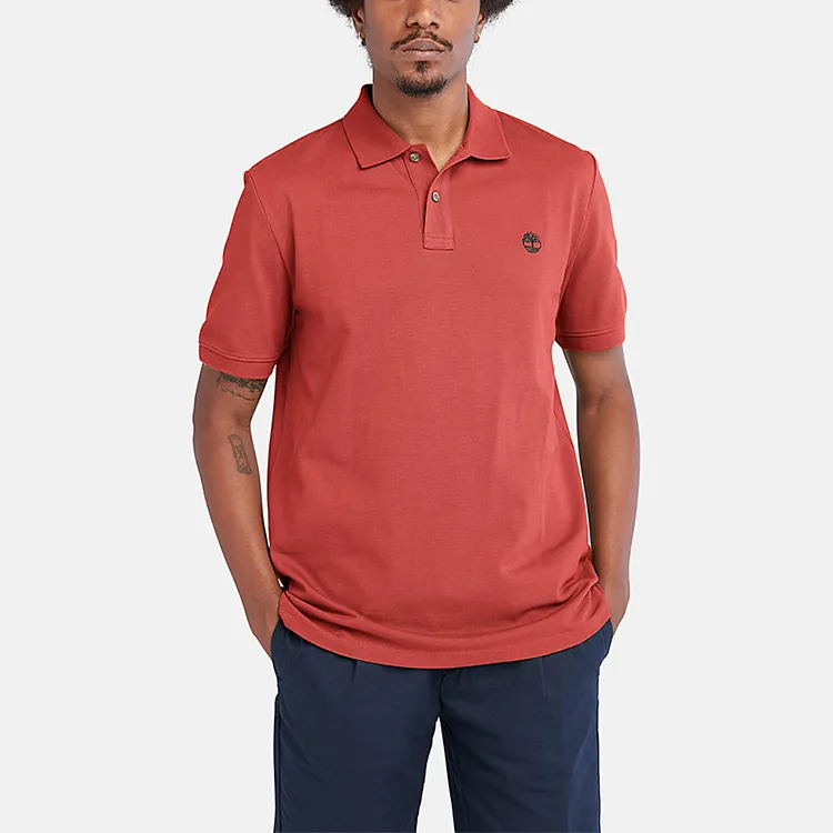 Timberland Polo Shirts Men Red-2