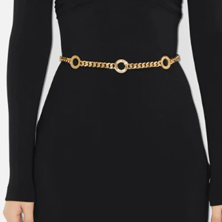 Burberry Logo-engraved Leather Chain Belt-2