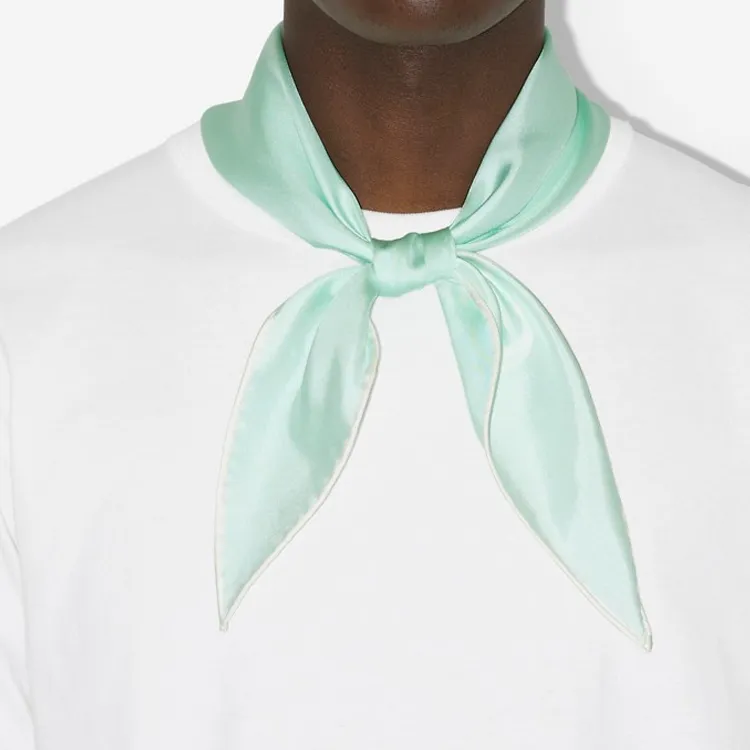 Burberry Silk Scarves Women's Mint Blue-2
