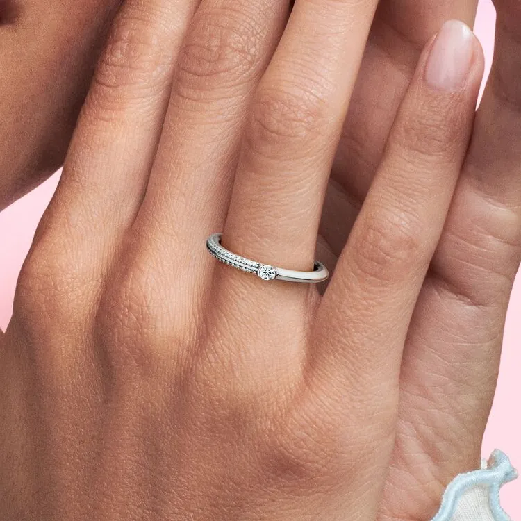Pandora 925 Sterling Silver Rings Women's Silver-3