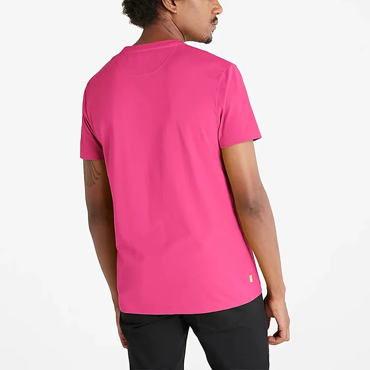 Timberland T-Shirts Men Rose Red-3