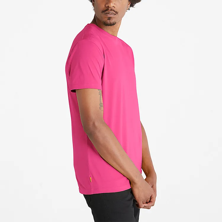 Timberland T-Shirts Men Rose Red-4