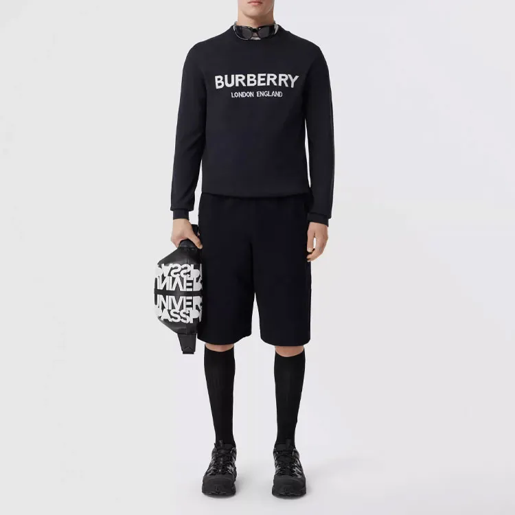 Burberry Logo Intarsia Wool Blend Sweater-1