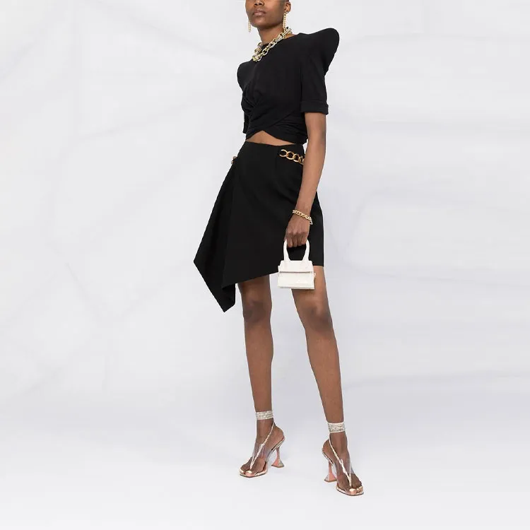 BALMAIN Crop Tops Women's Black-2