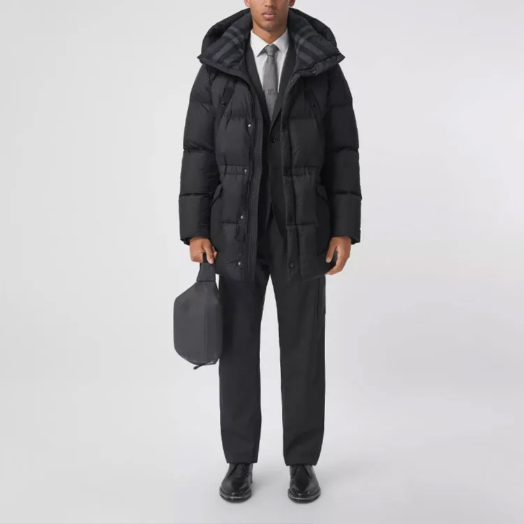 Burberry Logo Applique Nylon Puffer Coat-2