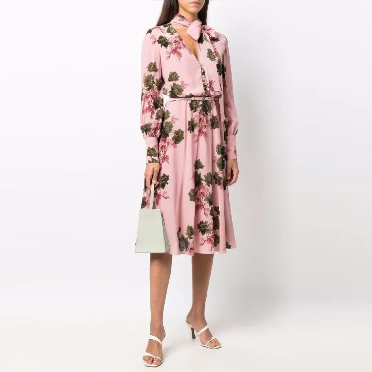 Blumarine Long-Sleeved Dresses Women's Pink-2